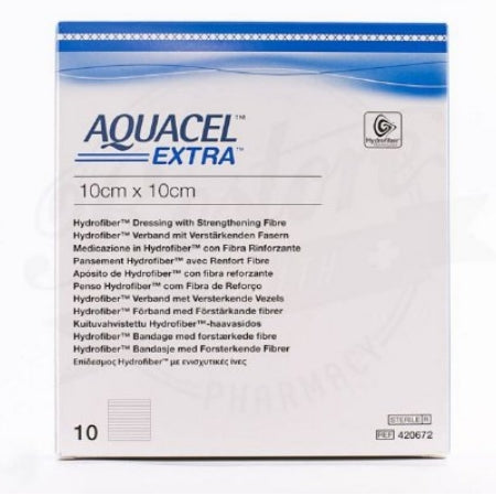 Wound Dressing - Hydrofiber Dressing Aquacel Extra Hydrofiber Technology 4" X 5"