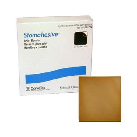 Skin Barrier - ConvaTec Stomahesive Skin Barrier, No Starter Hole, 4" x 4"
