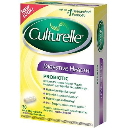 Probiotic Dietary Supplement - Culturelle 30 capsule bottle