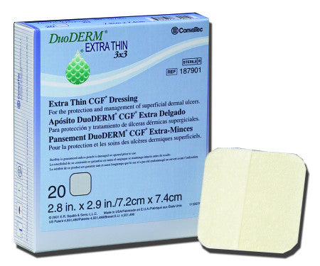 Hydrocolloid Dressing - DuoDERM Extra Thin Square Sterile