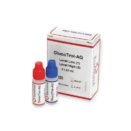 Control GlucoTrol-AQ Blood Glucose Test Low Level / High Level 2 mL