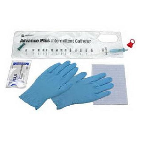 Closed Catheter System - Hollister Advance Plus Touch Free Intermittent Catheter Kit Coude Tip 14Fr, 16"
