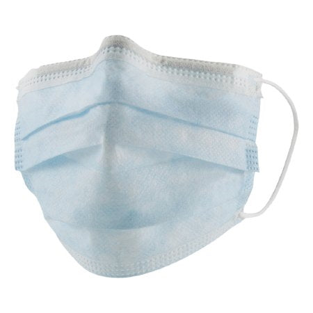 Mask - Procedure Mask Pleated Earloops One Size Fits Most Blue NonSterile ASTM Level 1 Adult