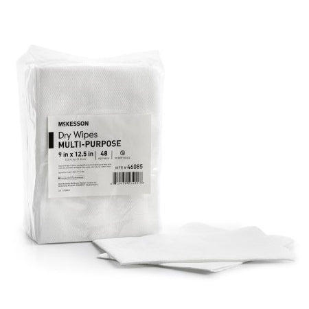 Dry Washcloth - Task Wipe McKesson Medium Duty White NonSterile 9 X 12-1/2 Inch Disposable