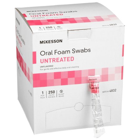 Oral Swabstick - McKesson Foam Tip Untreated