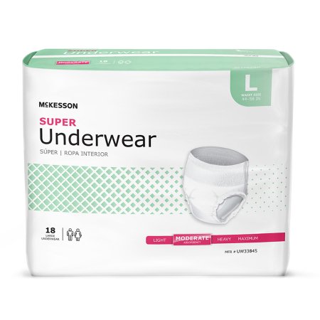 Adult Briefs - McKesson Unisex Pull On with Tear Away Seams Moderate Absorbency