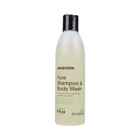 Shampoo and Body Wash - McKesson Pure 8 oz. Flip Top Bottle Unscented