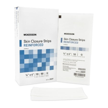 Skin Closure Strip - Nonwoven Material Reinforced Strip White