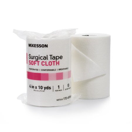 Cloth Tape - Medical Tape McKesson Cloth 4 Inch X 10 Yard White NonSterile