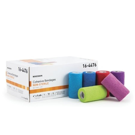 Cohesive Bandage - 4 Inch X 5 Yard Standard Compression Self-adherent Closure Purple / Pink / Green / Light Blue / Royal Blue / Red