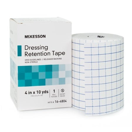 Dressing Retention Tape - Non Woven Fabric / Printed Release Paper White Non-Sterile
