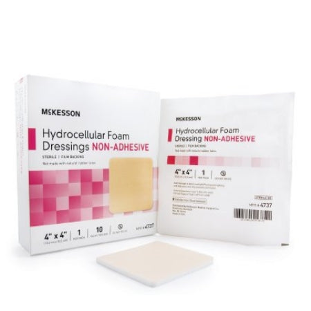 Foam Dressing - Foam Dressing 4 X 4 Inch Square Non-Adhesive without Border Sterile