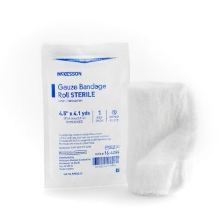 Fluff Bandage Roll - Cotton Gauze 6-Ply 4-1/2 Inch X 4-1/10 Yard Roll Sterile