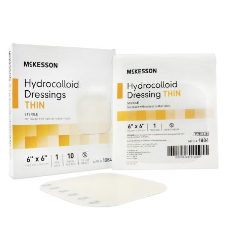 Hydrocolloid Dressing - McKesson Square Thin Sterile