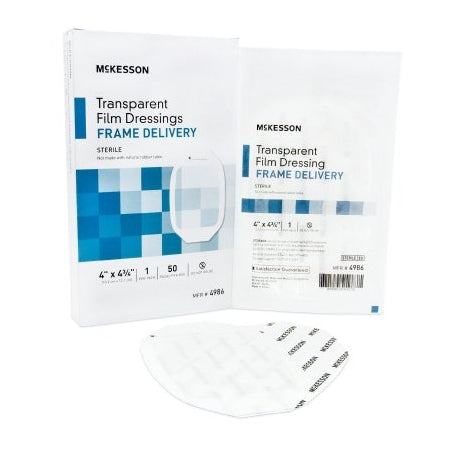Wound Dressing - Transparent Film Dressing Octagon 4 X 4-3/4 Inch Frame Style Delivery Sterile