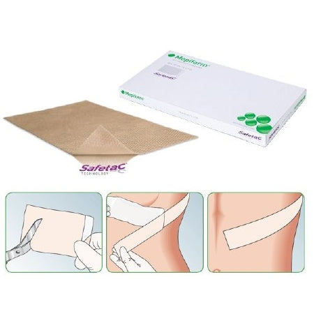 Wound Dressing - Self Adherent Mepiform Silicone Gel 4 X 7 Inch