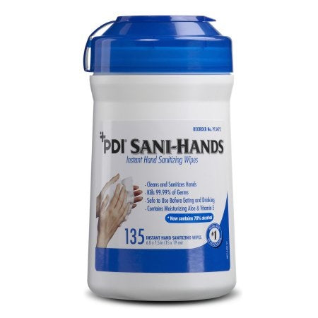 Hand Sanitizing Wipe - Sani-Hands 135 Count Ethyl Alcohol Wipe Canister