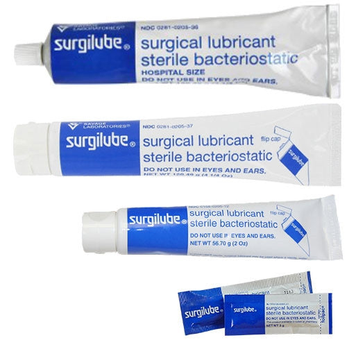 Lubrication - Surgilube 3 gm packet, 2 oz or 4.25 oz tube