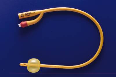 Indwelling Catheter - Foley Catheter Rusch Gold 2-Way Standard Tip 5 cc Balloon Silicone Coated Latex