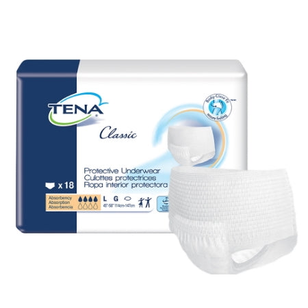 Adult Briefs - TENA Unisex Adult Absorbent Underwear Classic, Pull Up, Moderate Absorbency